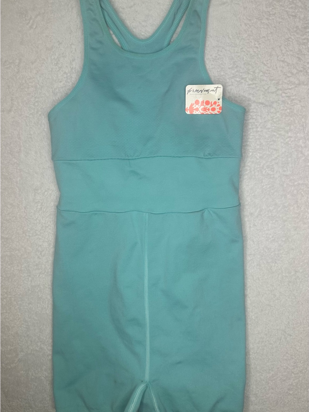 FP Movement Free People Every Single Time Runsie Romper M/L Cascade Turquoise